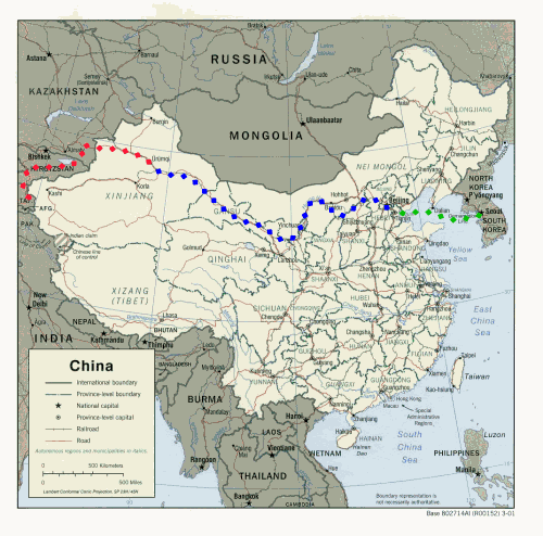 The whole of China The whole of China
