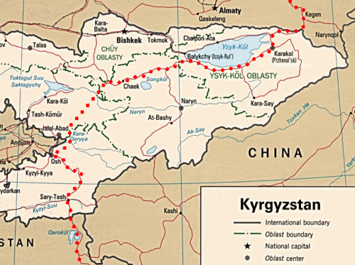 Route through Kyrgyzstan Route through Kyrgyzstan
